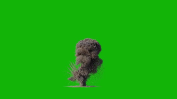 Explosion Dirty Charges Green Screen Footage Easy Editable Blue Screen — Wideo stockowe