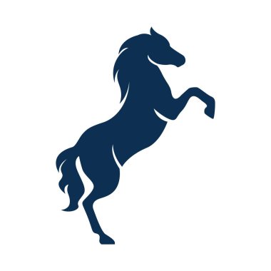 Bir at amblemi. Eski usul bir at. Düğün davetiyeleri veya tebrik kartları için el çizgileri, sosyal medya duvar kağıtları.