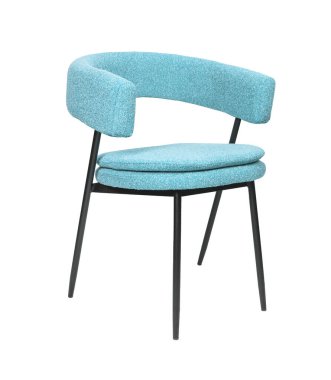 Tek Metal Bacak Yumuşak Sandalye Beyaz Arkaplanda İzole Edildi