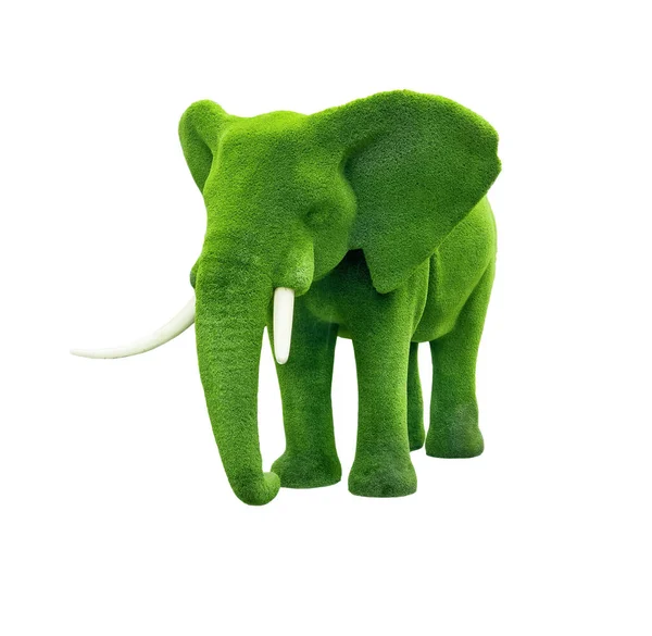 Escultura Elefante Hecha Arbusto Césped Artificial Topíarios Forma Jardinería —  Fotos de Stock