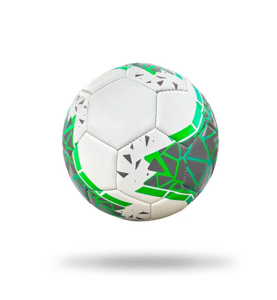 Χρωματιστή Μπάλα Ποδοσφαίρου Απομονωμένη Λευκό Φόντο — Φωτογραφία Αρχείου