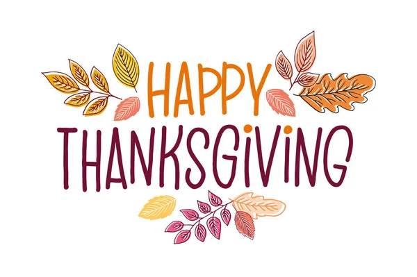 Gelukkige Thanksgiving Dag Wees Dankbaar Wees Dankbaar Turkije Tijd Schattige — Stockvector