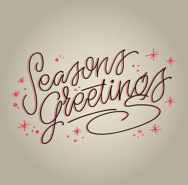 Salutations Saison Bonne Carte Postale Des Vacances Hiver Joyeux Noël — Image vectorielle