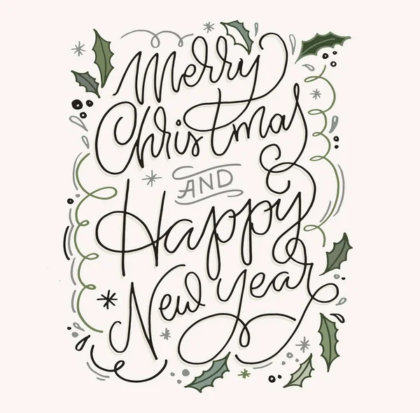 Εποχές Χαιρετισμούς Καλή Κάρτα Χειμερινών Διακοπών Καλά Χριστούγεννα Και Ευτυχισμένο — Διανυσματικό Αρχείο