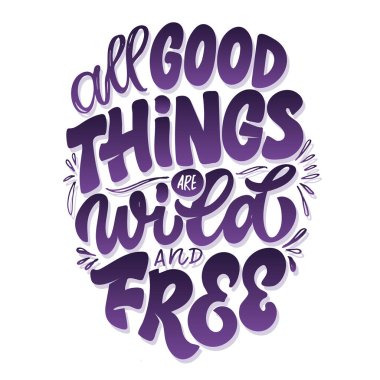 Baskı ve poster tasarımı için ilham sloganı. El çizimi motivasyon harfleri modern kaligrafi tarzında. Vektör