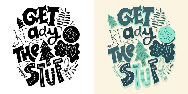 Slogan Inspiração Para Impressão Design Cartaz Motivação Desenhada Mão Lettering — Vetor de Stock