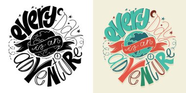 Baskı ve poster tasarımı için ilham sloganı. El çizimi motivasyon harfleri modern kaligrafi tarzında. Vektör