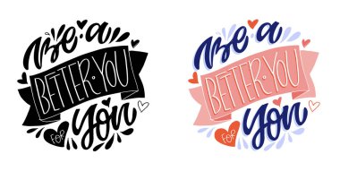 İlham verici el çizimi karalama motivasyon harf posteri, tişört tasarımı, kupa baskısı.