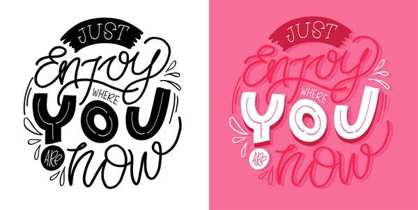 Inspiration Dessin Main Doodle Motivation Lettrage Affiche Conception Shirt Impression — Image vectorielle