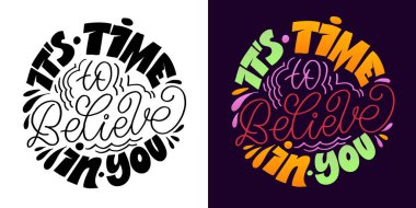 El çizimi motivasyon harfleri modern kaligrafi tarzında. Baskı ve poster tasarımı için ilham sloganı. Vektör