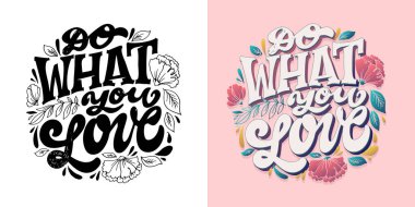 El çizimi motivasyon harfleri modern kaligrafi tarzında. Baskı ve poster tasarımı için ilham sloganı. Vektör