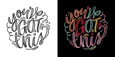 El çizimi motivasyon harfleri modern kaligrafi tarzında. Baskı ve poster tasarımı için ilham sloganı. Vektör