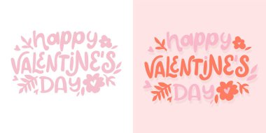 Love you lettering, Happy Valentine's Day, Be mine - lettering hand drawn doodle postcard. T-shirt design, mug print, ballon print. Hand drawn lettering for Valentines Day card template. St. Valentines Day banner, flyer. Romantic lettering clipart