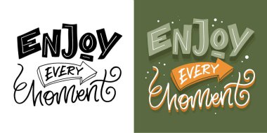 Cute hand drawn doodle lettering postcard, Lettering for t-shirt design, mug print.