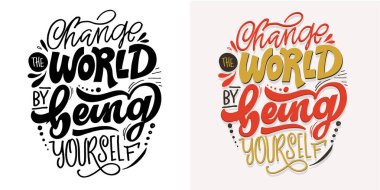 Cute hand drawn doodle lettering postcard, Lettering for t-shirt design, mug print.