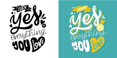 Beautiful hand drawn doodle lettering postcard, t-shirt design, mug print, invitation.