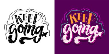 Cute hand drawn doodle lettering postcard, t-shirt design, mug print.