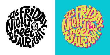 Calligraphy fun lettering design to print on tee, shirt, hoody, poster, sticker, card. Vector lettering postcard.