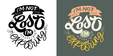 Lettering hand drawn doodle postcard, t-shirt design, mug print about life.