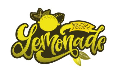 Limonata - el çizimi karalama sanatı. Modern el yazısı alıntısı. Typography tee baskı tasarımı. Toplanmak için güzel harfler. Vektör