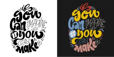 Tasarım konsepti için eğlenceli sloganı olan eskiz afişi. El çizimi çizimi. Modern el yazısı alıntısı. Typography tee baskı tasarımı. Kıyafet modası için güzel harfler. Vektör