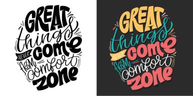 Tasarım konsepti için eğlenceli sloganı olan eskiz afişi. El çizimi çizimi. Modern el yazısı alıntısı. Typography tee baskı tasarımı. Kıyafet modası için güzel harfler. Vektör