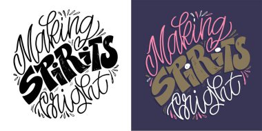 Tasarım konsepti için eğlenceli sloganı olan eskiz afişi. El çizimi çizimi. Modern el yazısı alıntısı. Typography tee baskı tasarımı. Kıyafet modası için güzel harfler. Vektör