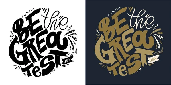 Schets Banner Met Leuke Slogan Voor Concept Design Handgetekende Illustratie — Stockvector