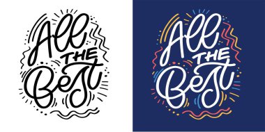 El yazısı Leterin alıntısı. Tebrik kartları, dekorasyon, baskılar ve posterler için el çizimi eşsiz tipografi tasarımı ögesi, tee tasarımı