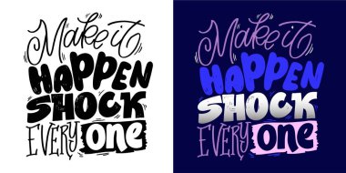 Cute hand drawn doodle lettering . T-shirt design, mug print, tee design, lettering art. clipart