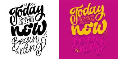 Tebrik kartları, dekorasyon, baskılar ve posterler için el çizimi eşsiz bir tipografi tasarımı ögesi.