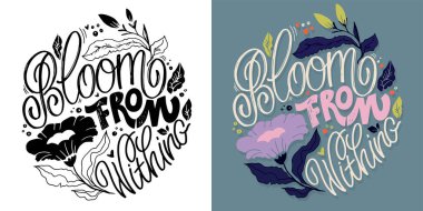 Komik el çizimi alıntılar. Baskı ve poster tasarımı için havalı bir ifade. İlham verici bir slogan. Tebrik kartı şablonu. Tişört tasarımı, kupa baskısı, tişört tasarımı. Vektör