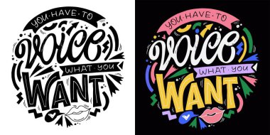 Komik el çizimi alıntılar. Baskı ve poster tasarımı için havalı bir ifade. İlham verici bir slogan. Tebrik kartı şablonu. Tişört tasarımı, kupa baskısı, tişört tasarımı. Vektör