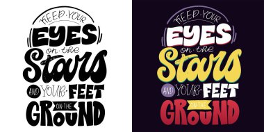 Sevimli ve güzel bir el yazısı. Baskı ve poster tasarımı için havalı bir ifade. İlham verici bir slogan. Tebrik kartı şablonu. Tişört tasarımı, kupa baskısı, tişört tasarımı. Vektör