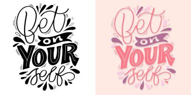 El yazısıyla yazılmış alıntılarla ayarlayın. Tebrik kartları, dekorasyon, baskılar ve posterler için el çizimi eşsiz bir tipografi tasarımı ögesi.