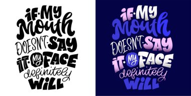 Modern kaligrafi tarzında el yazması alıntılarla ayarlanmış. Baskı ve poster tasarımı için sloganlar. Vektör. Tişört tasarımı, sabıka baskısı