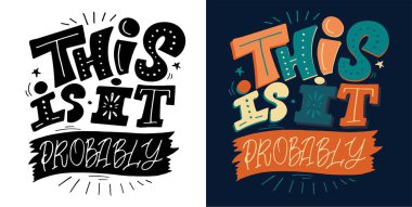 Sevimli, komik, karalama harfleri çizilmiş. Tişört tasarımı, sabıka baskısı.