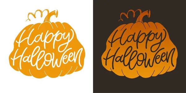 Niedlicher Schriftzug Über Happy Halloween Halloween Party Süßes Oder Saures — Stockvektor