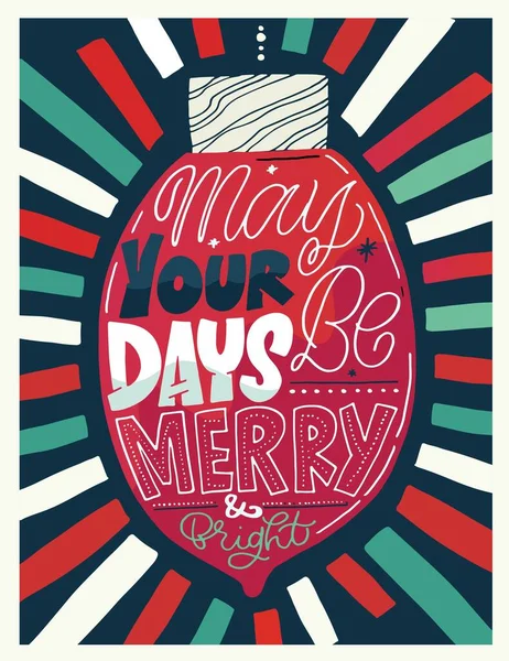 Prázdninový Plakát Zimní Pohlednice Veselé Vánoce Šťastný Nový Rok Roztomilá — Stockový vektor