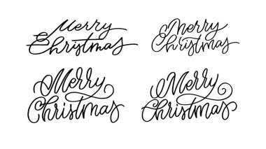 Yeni yıl tebrik kartı. Mutlu Noeller ve mutlu yıllar. Güzel kartpostal. Poster, afiş, web, satış, tişört tasarımı için harf etiketi. 