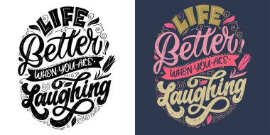 Güzel el çizimi, mektup kartpostalları. Tişört tasarımı, kupa baskısı, baskı sanatı..