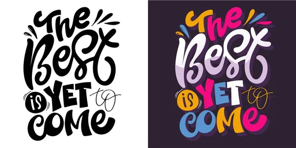 Lettering Cute Print Postcard Shirt Design Mug Print Lettering Art — Stock Vector
