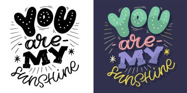 Kartpostal karalamak için güzel el çizimi. Tişört tasarımı, moda sanat eserleri. % 100 vektör dosyası