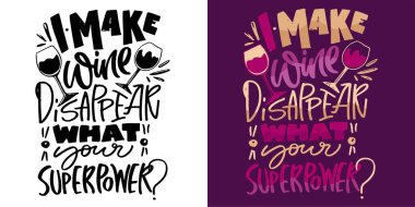 Lettering Hand şarapla ilgili kartpostal çizmiş. Şarap aşığı. Anne şarap kültürü. Tişört tasarımı. Tee tasarımı, kupa baskısı, baskı sanatı. % 100 vektör dosyası