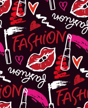 Elle çizilmiş moda modeli. % 100 vektör 