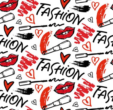 Elle çizilmiş moda modeli. % 100 vektör 