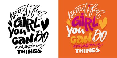 Modern kaligrafi tarzında el yazması alıntılarla ayarlanmış. Baskı ve poster tasarımı için sloganlar. % 100 Vektör resmi