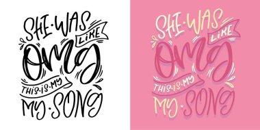 Modern kaligrafi tarzında el yazması alıntılarla ayarlanmış. Baskı ve poster tasarımı için sloganlar. % 100 Vektör resmi