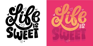 Güzel el çizimi karalama alıntısı. Tişört tasarımı, kupa baskısı, çanta baskısı, kıyafet modası. % 100 elle çizilmiş vektör resmi.