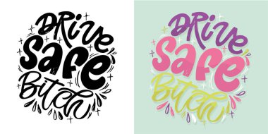 Güzel el çizimi karalama alıntısı. Tişört tasarımı, kupa baskısı, çanta baskısı, kıyafet modası. % 100 elle çizilmiş vektör resmi.